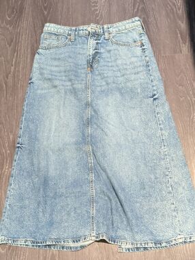 H&M Light Blue Denim Maxi Skirt